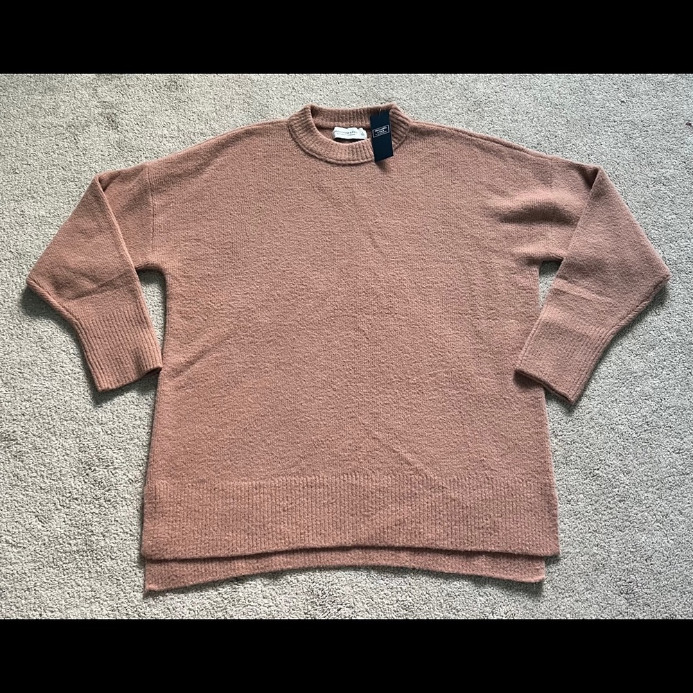 Abercrombie & Fitch Soft A&F Collection Blush Pink Crew Sweater Large NEW w/ Tag